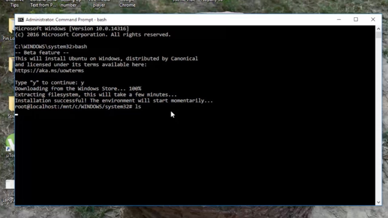 How To Enable Install Bash On Windows