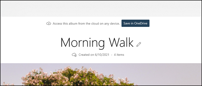 Save to OneDrive Album App
