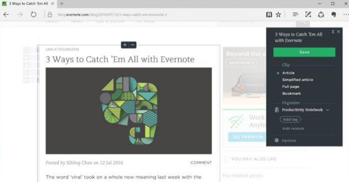 add evernote extension