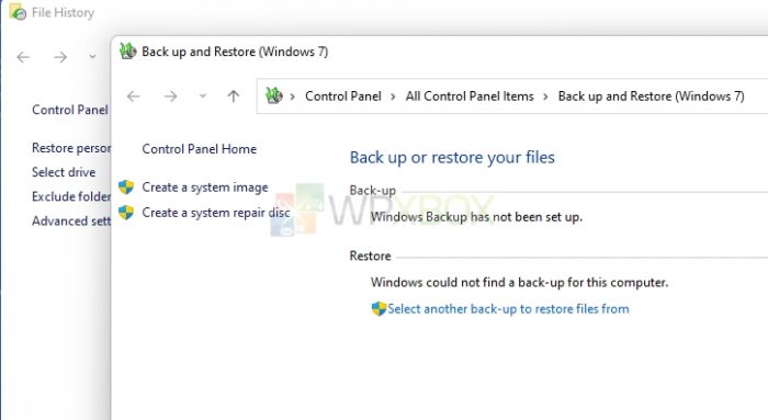 System Image Backup Windows