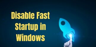 Disable Fast Startup in Windows