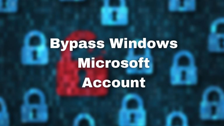 How to Bypass Windows 11/10 Microsoft Account Sign-in Password