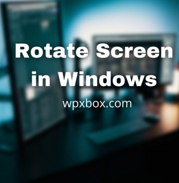 Rotate Screen in Windows