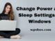 Change Power and Sleep Settings in Windows