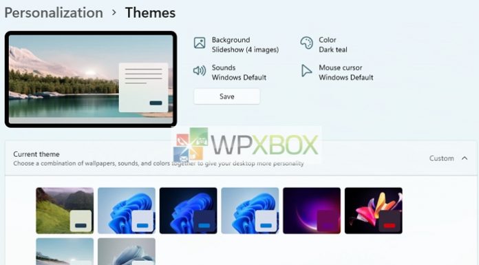 Windows Themes Personalization