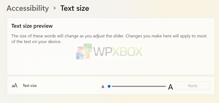 change text size in Windows