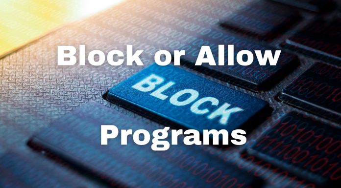 Block Allow Programs Windows
