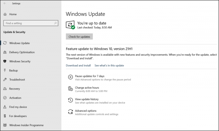 Download Windows 10 21H1 May 2021 Update