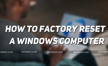 How to factory reset a windows computer