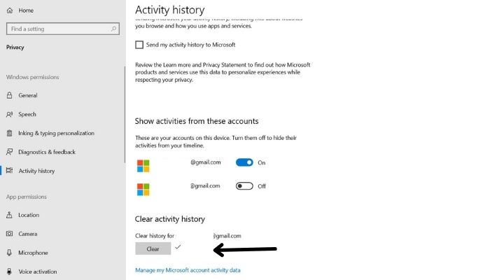 How To Delete Usage History in Windows 10