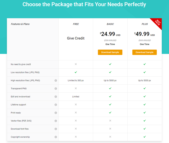 DesignEvo Make Logo Online Plans and Pricing