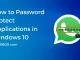 How to Password Protect Applications in Windows 10