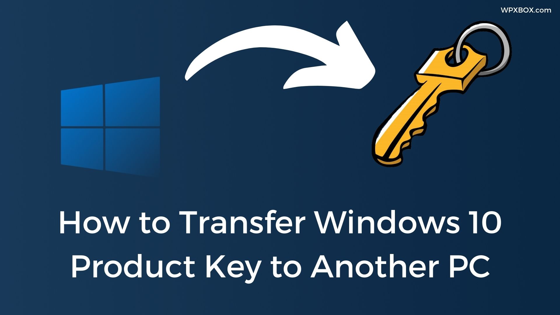 transfer windows 10 pro pack key to a new computer