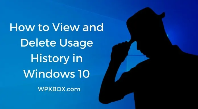 How To Delete Usage History in Windows 10