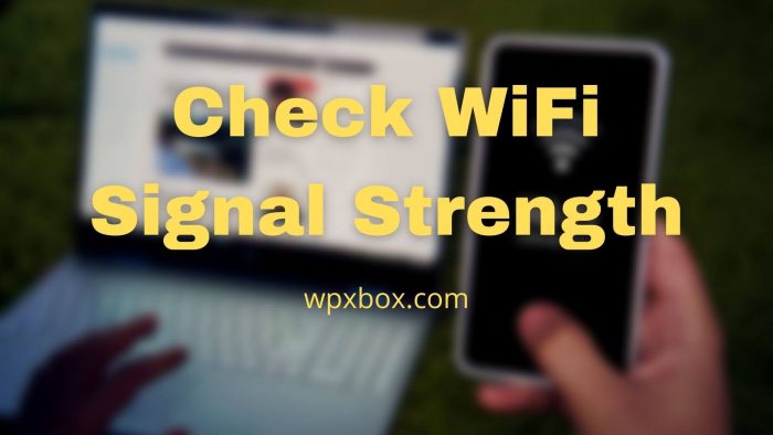 Check WiFi Signal Strength