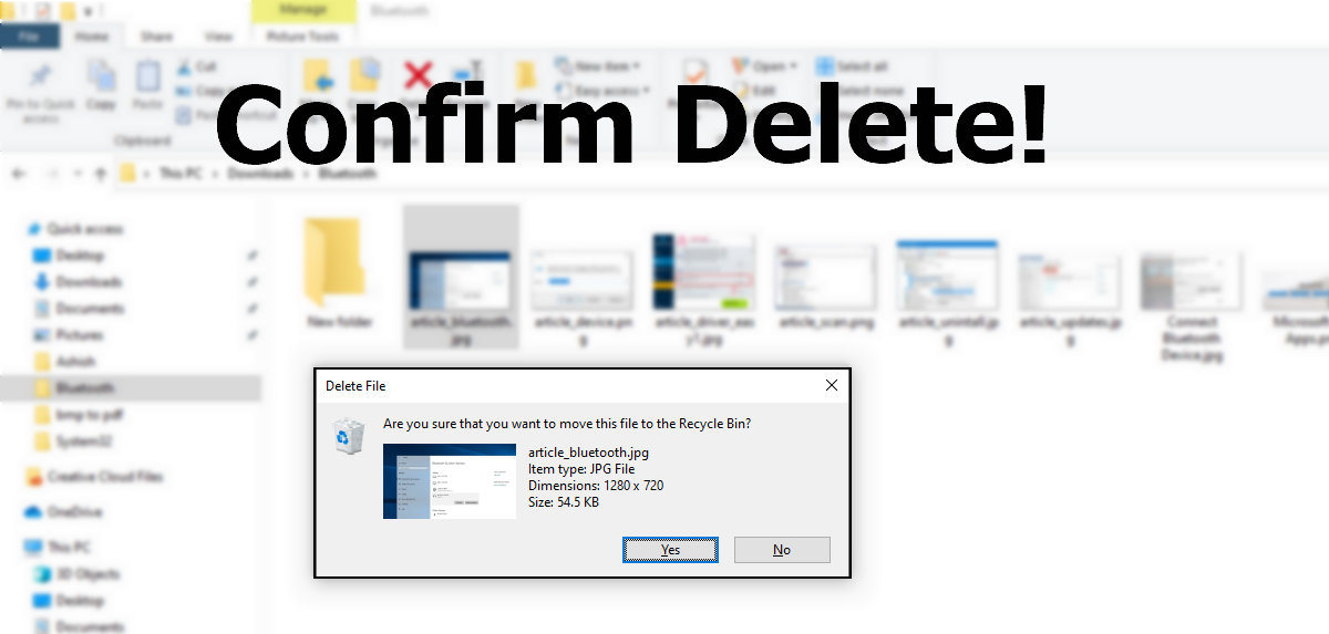 windows 10 prompt before delete