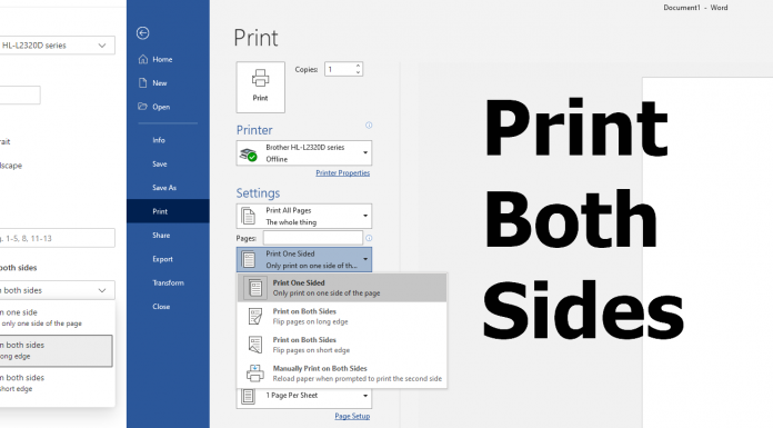 Microsoft Edge can't find Print on both sides when printing PDF or any other document