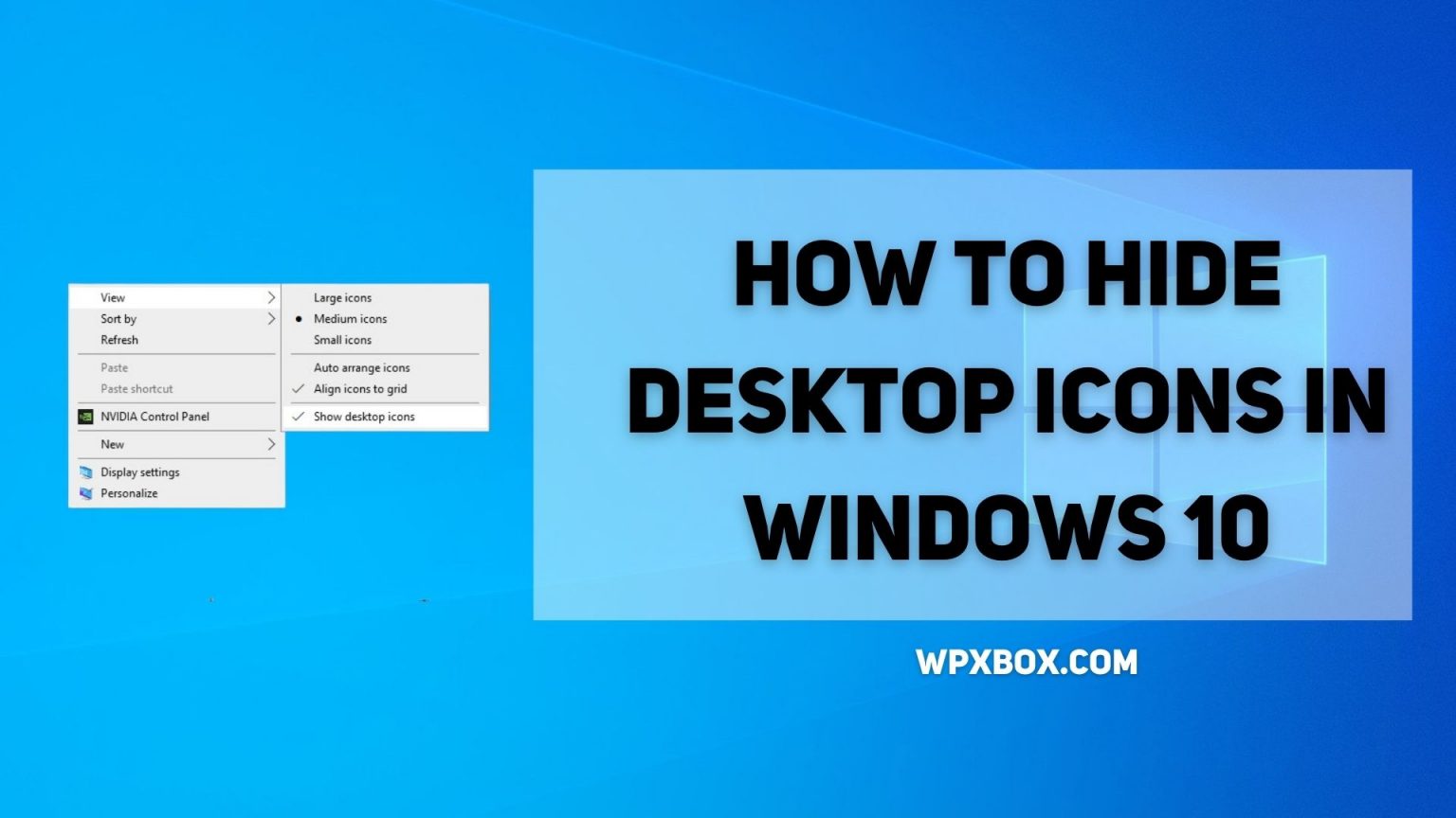 hide icons windows 10