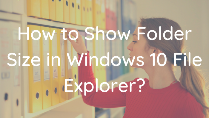 How to Show Folder Size in File Explorer (Windows 11/10)