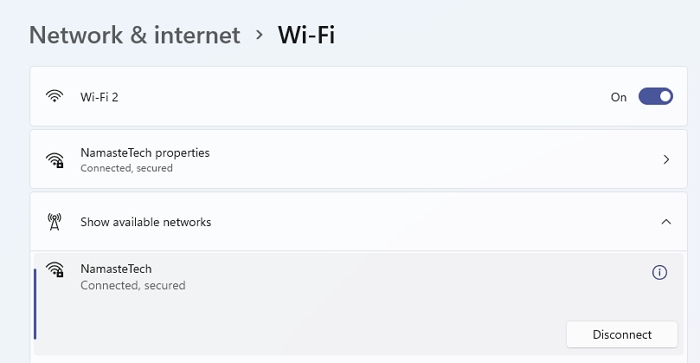 Network and Internet WiFi Strength Windows