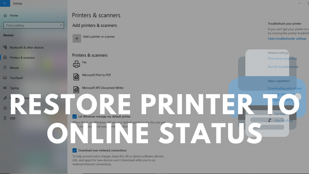 change printer status from offline to online change printer status from offline to online