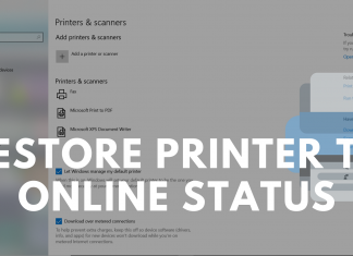 Restore Printer to Online