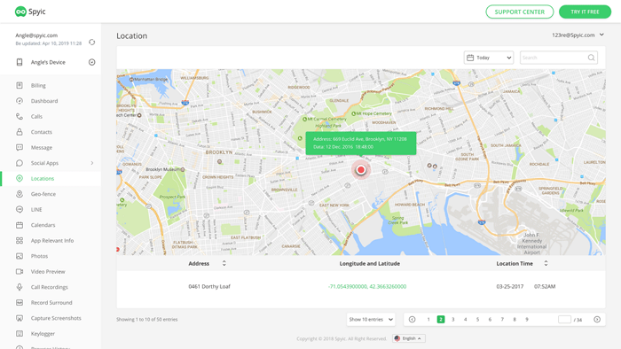 Spyic Cell Phone Location Tracker