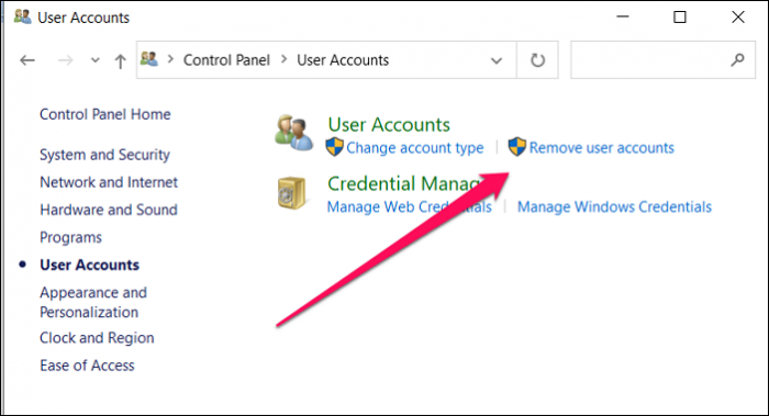 remove user accounts