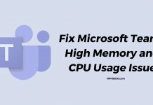 Fix Microsoft Teams High Memory CPU Usage