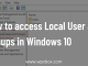 How to access Local User and Groups in Windows 10 Home