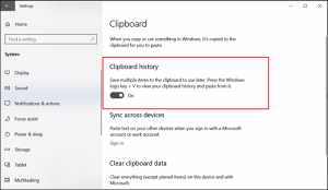 turn off clipboard history