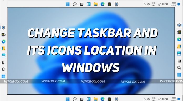 Change Taskbar and Icons Location Windows