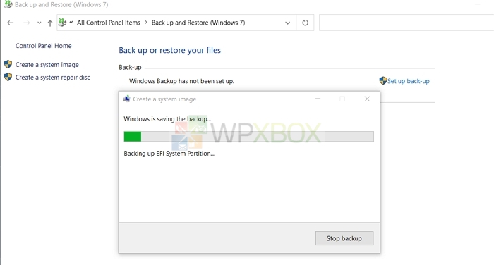 Saving System Image Backup