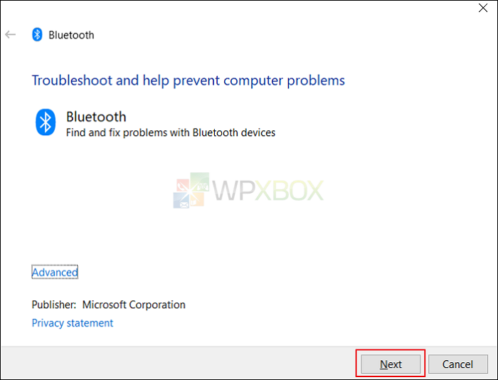 Bluetooth troubleshooter Windows