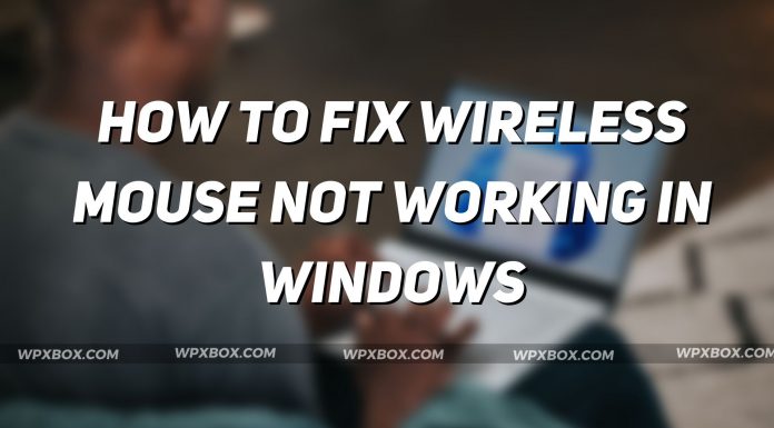 Fix Wireless Mouse Not Working Windows