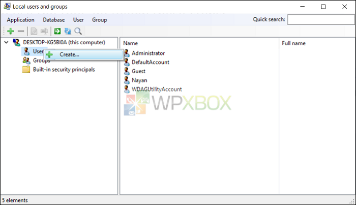 create new user local group policy
