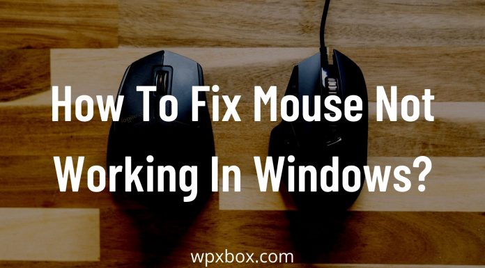mouse not working Windows