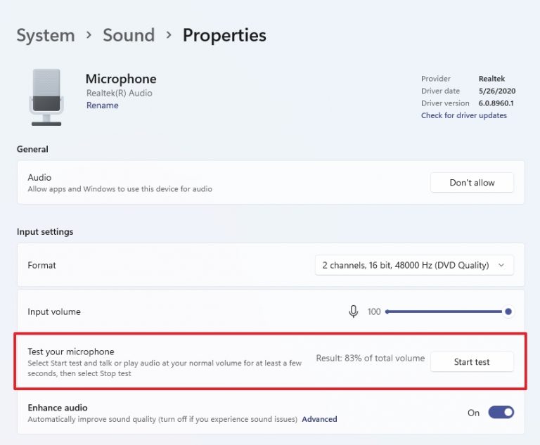 download microphone driver for windows 11