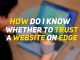 How Do I Know Whether to Trust a Website on Microsoft Edge