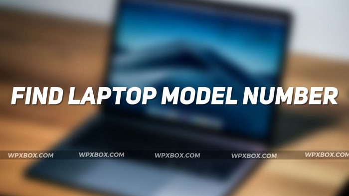 Find Laptop Model Number Windows