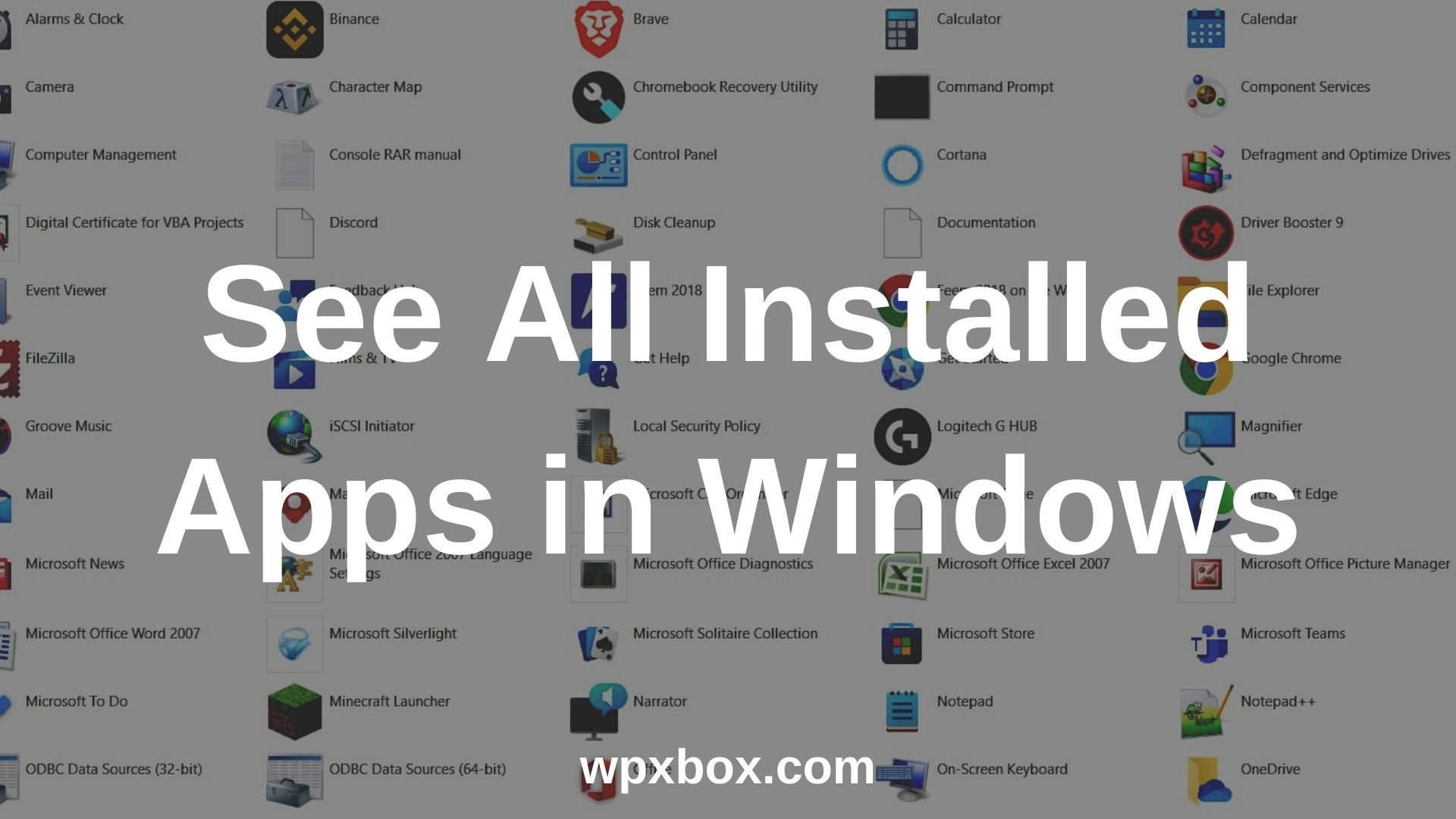 How To See All Installed Apps In Windows 1110 