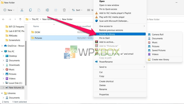 Add Files or Folders to the Libraries on Windows 11