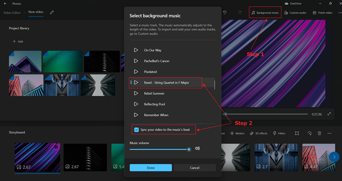 Add background music to your videos Windows Photos App