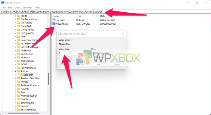 Disable Windows Key Shortcut Registry Editor