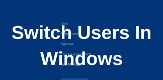 How to switch users in Windows