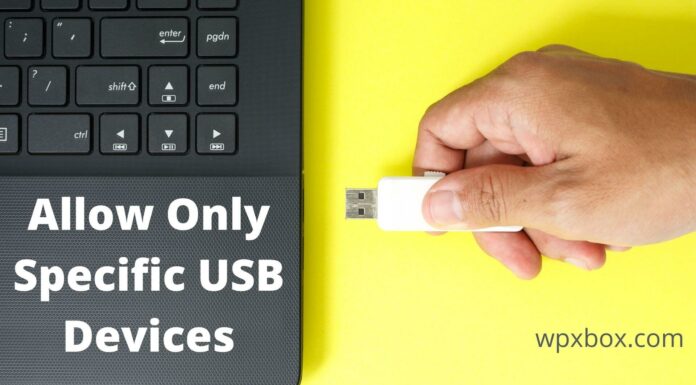 Allow Only Specific USB Devices Windows