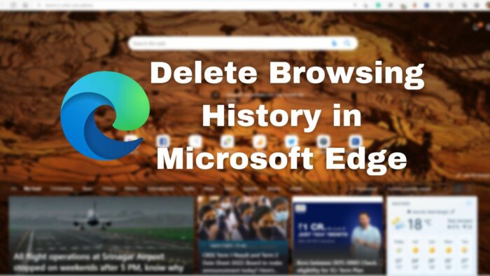 Delete Browsing History in Microsoft Edge