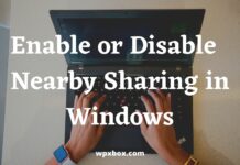 Enable or Disable Nearby Sharing in Windows