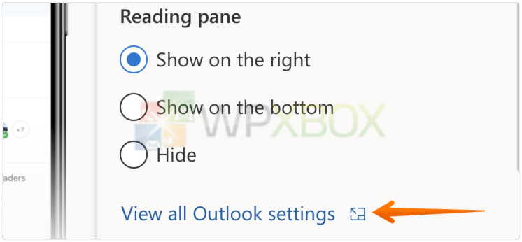 Click on View All Outlook Settings in Outlook Web