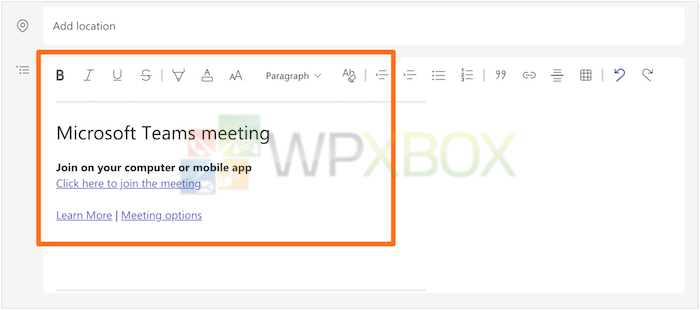 Copy Meeting Details in Microsoft Teams App